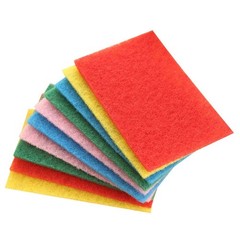 100 Pcs Colorful Scouring Pads Sponge Cleaning Dishcloths Bowl Scrubbers Kitchen