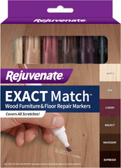 Exact Match Wood Furniture & Floor Repair Markers, 6 Count, Brown Markers Cover