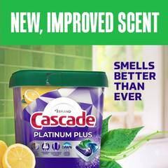 Cascade Platinum Plus Dishwasher Pods Lemon Dish Detergent 47 Count