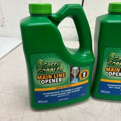 3-PACK Green Gobbler Main Line & Sewer Clog Remover Drain Cleaner Hair Clog 64oz