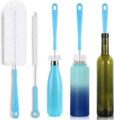 Long Bottle Brush Cleaner 2 Pack 16 Inch Handle for Narrow Neck Water Beer Bottl
