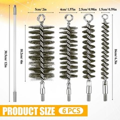 4Pcs50In Pipe Cleaning Brush Set with Stainless Steel Bristles, Wire Brushes …