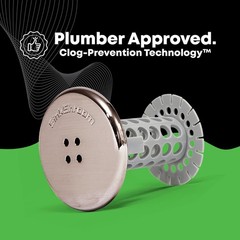 SinkShroom Nickel Award-Winning Drain Protector Hair Catcher Snare by TubShroom