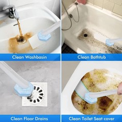 40 p Cleaner Wand Refills Disposable Toilet Brush Heads Compatible w Most Brands