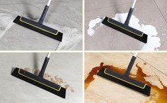 Floor Squeegee Broom EVA Foam Blade Aluminum Pole for Shower Bathroom Kitchen