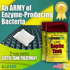 GREEN PIG Live Septic Tank Treatment Aids in the Breakdown of Septic Waste t…