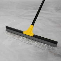 Floor Squeegee for Concrete and Tile Cleaning, 24” Rubber Wiper Broom, Large…