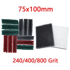 75mmx100mm Scouring Pads Abrasive Finishing Pads 240/400/800 Grit Nylon Fiber