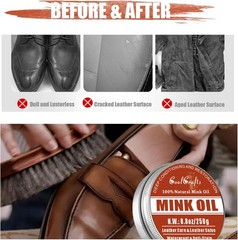 Mink Oil for Leather Boots 8.8 OZ Boot Oil Leather Conditioner Cleaner for Shoes