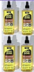 4 Bottles Goo Gone Liquid Adhesive Remover 16 oz