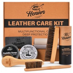 Leather Boot Care Kit – Mink Oil, Saddle Soap for Leather, Waterproofing Wax,…