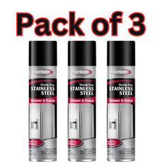 PowerHouse Streak Free Stainless Steel Cleaner & Polish, 8 oz. – Pack of 3
