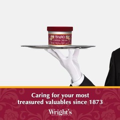 Wright’s Copper and Brass Cream Cleaner – With Polishing Cloth – Gently Cleans a
