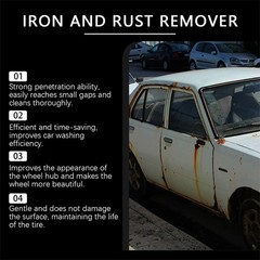 Iron Eraser Rust Remover Spray, Car Wheel Paint Brake Dust Fast Cleaner 120ML US