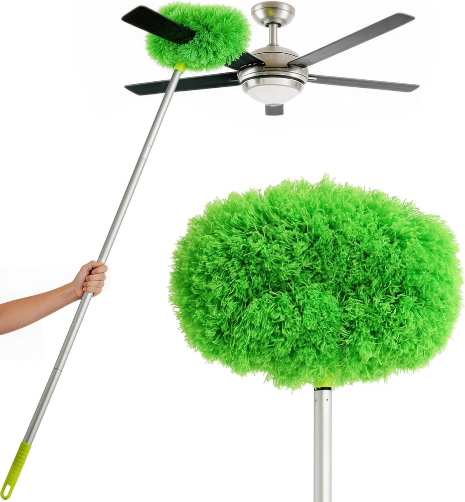 Eyliden 68″ Adjustable Ceiling Fan Duster – 360° Dual-Sided Microfiber | 0.75 lb
