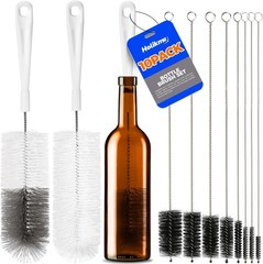 10 Pack Bottle Brush Cleaner Set, 15″ Long Handle Bottle Cleaner Brush, Flexible