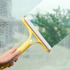 3-in-1 Shower Scraper Cleaner Bathrooms Glass Cleaning Mirror with Watering Can