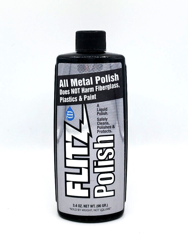 FLITZ All Metal Polish 3.4oz Liquid Formula – Single, Set of 2