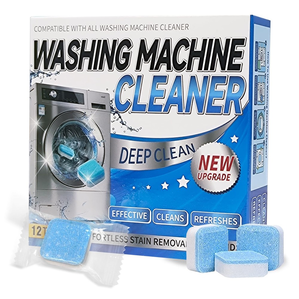Washing Machine Cleaner Tablets – Deep Cleans & Descaler for Front Load and T…