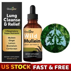 Herbal Leaf Extract Organic for Lung Natural Lung Cleanse Drops Wild Mullein~US
