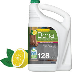 Multi-Surface Floor Cleaner Refill – 128 Fl Oz – Lemon Mint – Residue-Free Floor