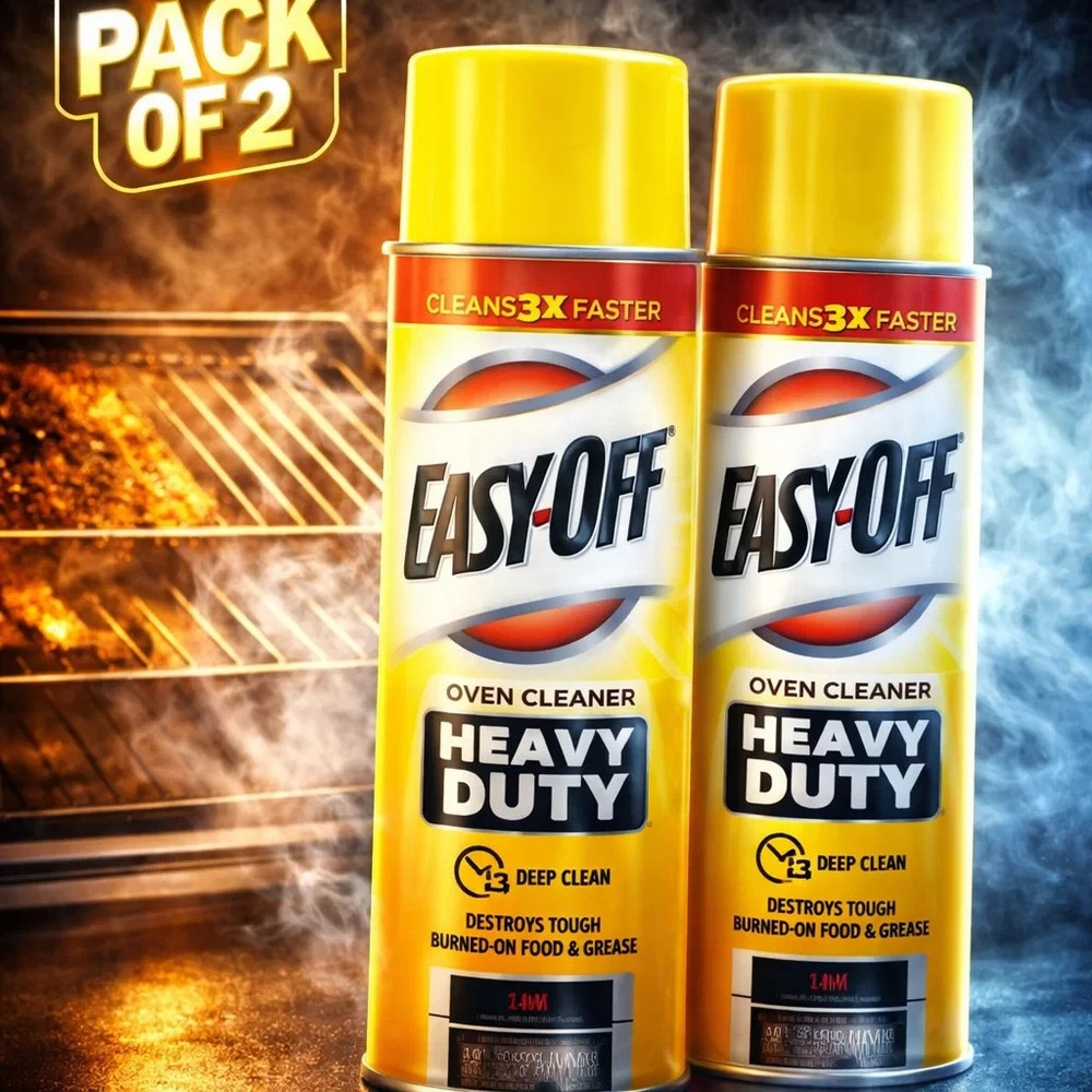 2 X Easy-Off Heavy Duty Oven Cleaner Regular Scent 14.5 oz each USA Free Ship