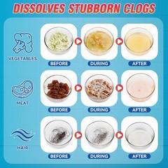 Drain Clog , 260g Sink Drain Cleaner, Pipeline Dredging Agent, fast Dissolves…
