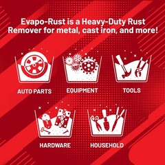 Heavy Duty Rust Remover 128 oz – Safe for Auto Parts, Hardware & Antiques