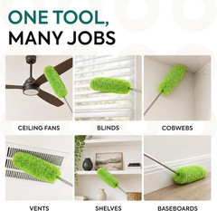 Extendable Microfiber Duster, 55 Inch – Feather Dusters for Cleaning Ceiling Fan