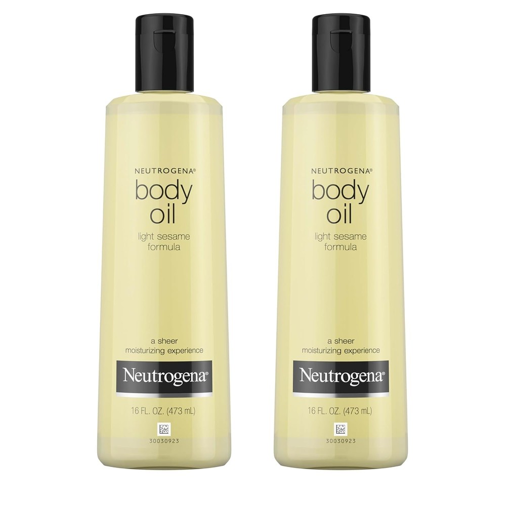 Neutrogena Body Oil Light Sesame Formula, Twin Pack of 16 fl oz, Radiant Glow
