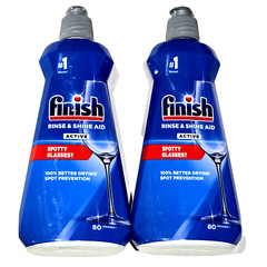 2 Pack Finish Rinse & Shine Aid Active Better Spot Prevention 80 wash