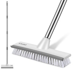 Floor Scrub Brush With 51inch Long Adjustable Handle 2 In 1 Scrape Brush Stiff B