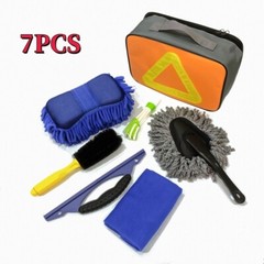 A 7Pcs Set Car Wash Kit Cleaning Tools Comprehensive Cleaning And Care Package