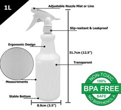 Upside Down Spray Bottles Empty Plastic Bottle Mixed Colors Mist Sprayer 16