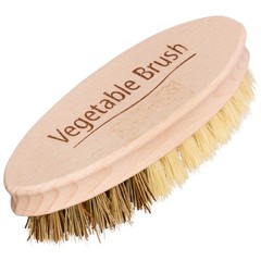 Hard And Soft Side Vegetable Brush Beechwood Handle 2 Different Bristle Strength