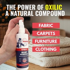 Rust Remover Spray 8oz Dissolves Rust Stains Metal Concrete Fabric No Scrubbing