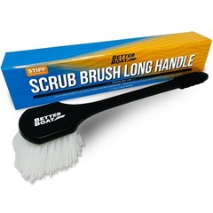 Stiff Hand Scrub Brush Large Handle Heavy Duty Tire And Wheel Cleaning Tool Outd