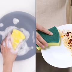 6-72PCS Multi-Purpose Double-Faced Sponge Scou Pads Dish Washing Scrub Sponge