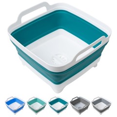 Tiawudi Dishpan for Washing Dishes, 2.4Gal/9L Wash Basin with Draining Plug C…