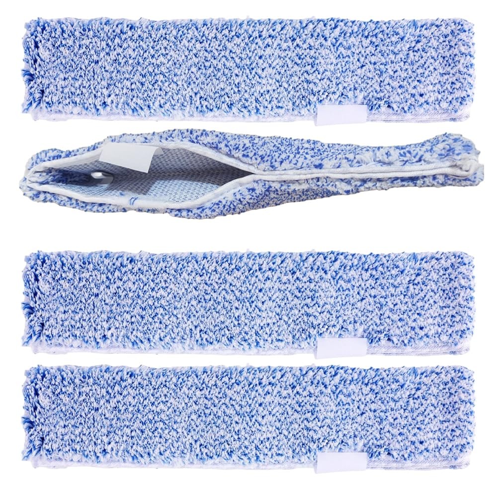 4 Pack Microfiber Window Scrubber Refills Reusable Cleaning Sleeves