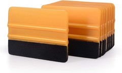 10pcs Vinyl Squeegee Felt Edge Squeegee 4 Inch Car Vinyl Scraper D Color: Gold