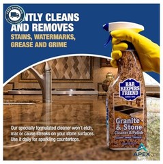 Granite Stone Cleaner Polish 25.4 oz Citrus pH Balanced Quartz Marble Spray