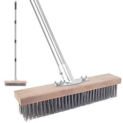 Stainless Steel Wire Scrub Brush with Long Handle for Deck, Concrete, Patio F…