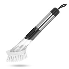 Soap Dispenser Dish Scrubber Brush for Dishes Pots Pans Sink Cleaning