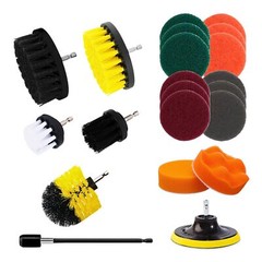 21piece Drill Power Scrubber Attachment Set “ Includes Scrub Pads Sponges And Br