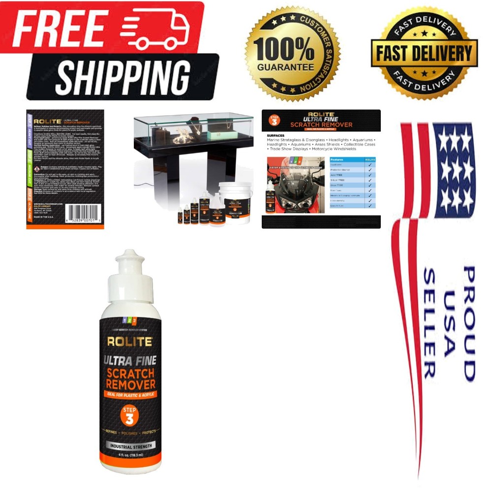 Multi-Surface Ultra Fine Scratch Remover, 4oz – Ideal for Headlights & Aquariums