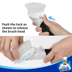 Soap Dispensing Dish Brush Storage Set, Kitchen Brush with Holder for Pot Pan…