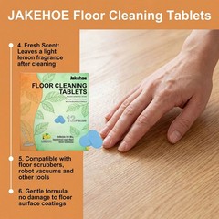 12pc Floor Cleaning Solution Tablet, Deep Cleans for Multiple Floors,lemon Scent