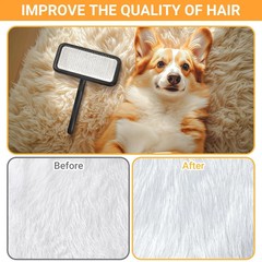 Carpet Rake Sheepskin Wool Brush and Sheepskin Brush Cleaner Comb, More Suitable