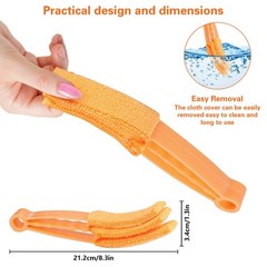 4 Pcs Window Venetian Blind Cleaner Duster Tool Set with 7 Fingers
